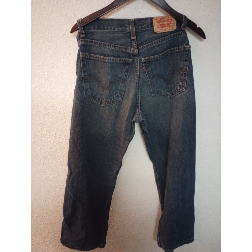 Levis 569 Jeans Misses 16S Light Blue Loose Straight Fit Used Vintage Red Tag
